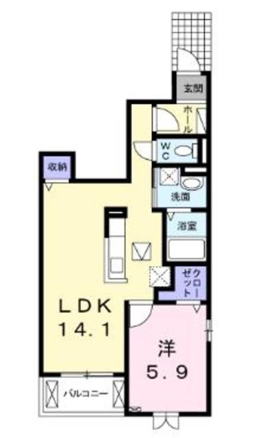 相模原市南区当麻のアパートの間取り