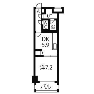 名古屋市中区大須のマンションの間取り