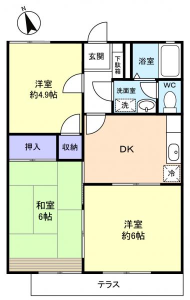 グレース田喜野井III番館の間取り