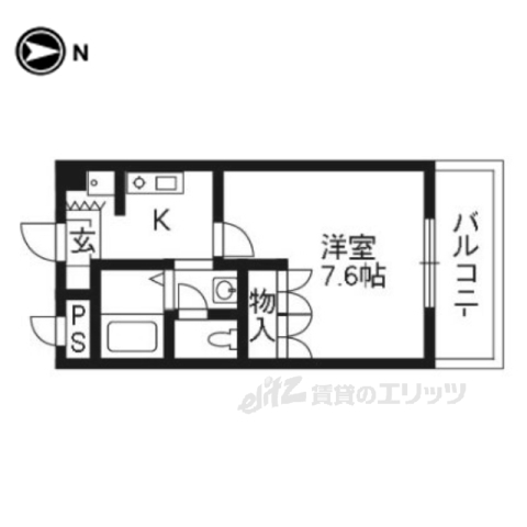 【京都市伏見区桃山町大島のマンションの間取り】