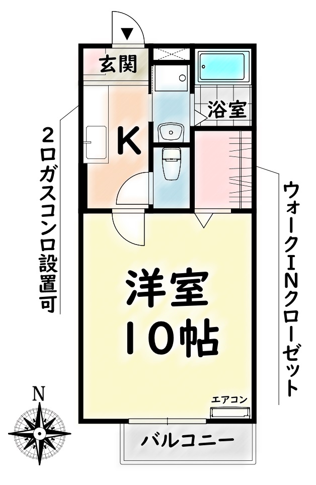 名古屋市南区扇田町のアパートの間取り