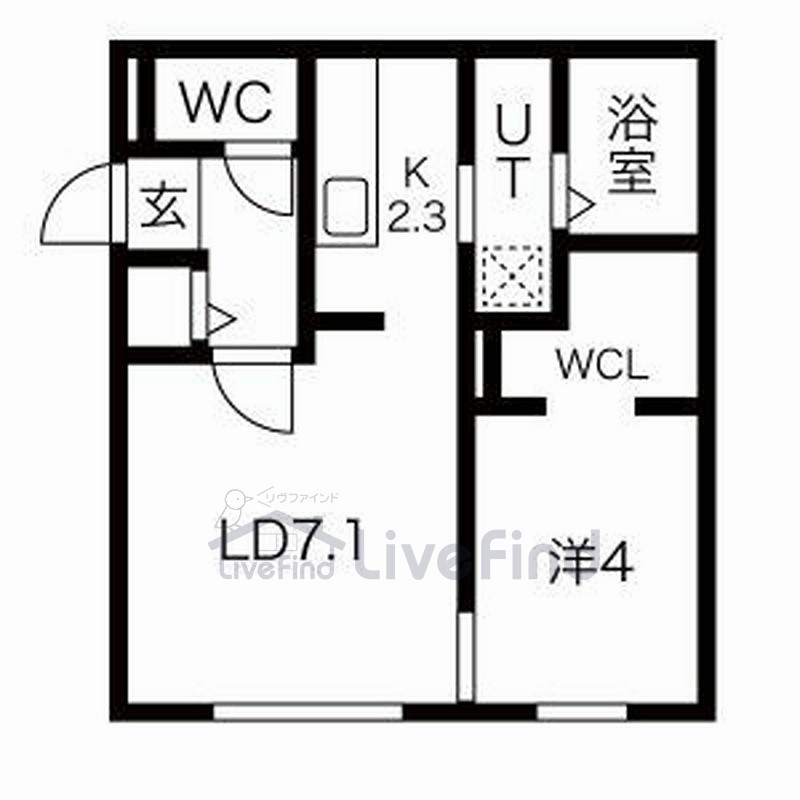 札幌市白石区栄通のマンションの間取り