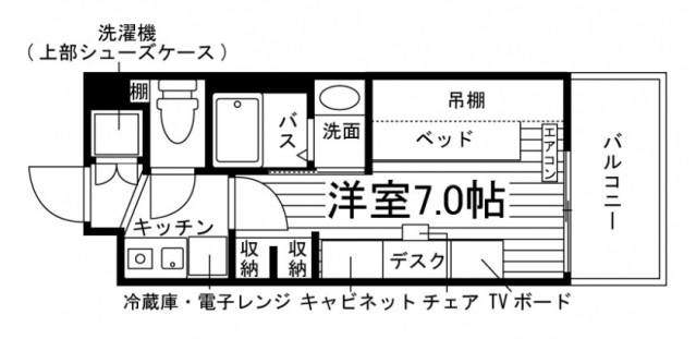 学生会館 Uni Consonance KBN[食事付き]の間取り