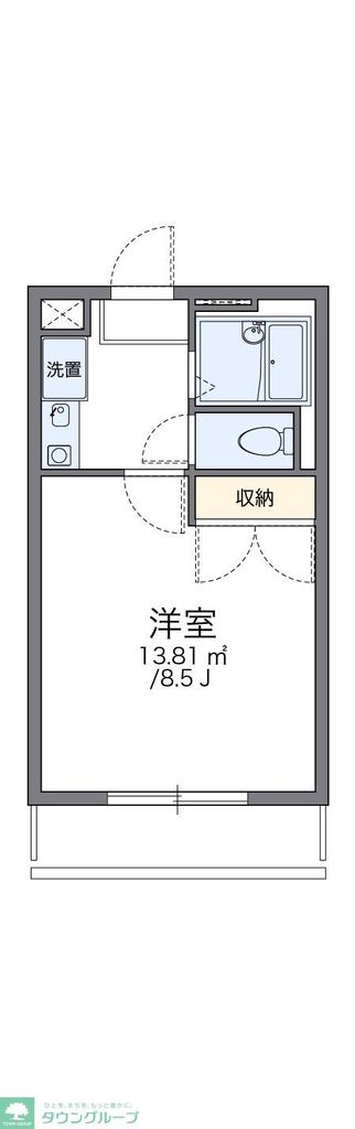 レオパレスリバーシティーの間取り