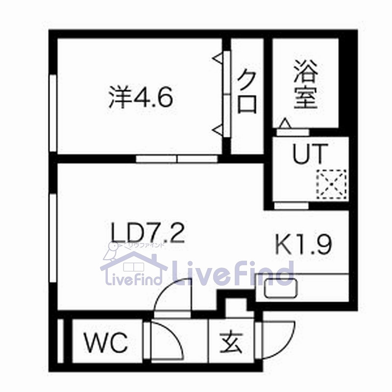 札幌市白石区菊水三条のマンションの間取り