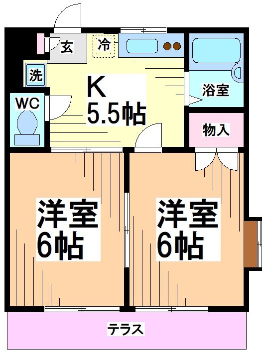 川崎市多摩区菅のアパートの間取り