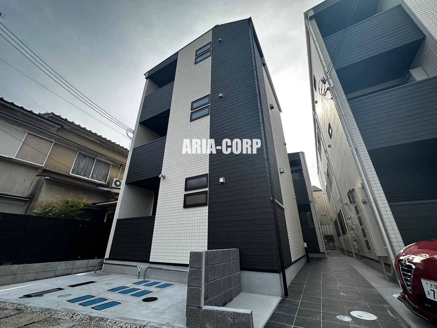 建物外観　2023年完成、大手ハウスメーカー施工デザイナーズアパート！