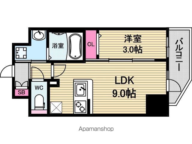 エステムコート堺筋本町の間取り写真