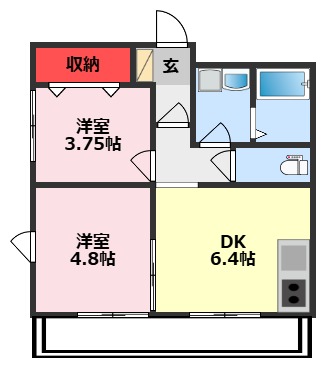 ＪＲ常磐線 南柏駅 徒歩17分 5階建 築2年の間取り写真