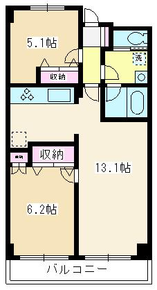 東武東上線 朝霞台駅 徒歩6分 6階建 築34年の間取り写真