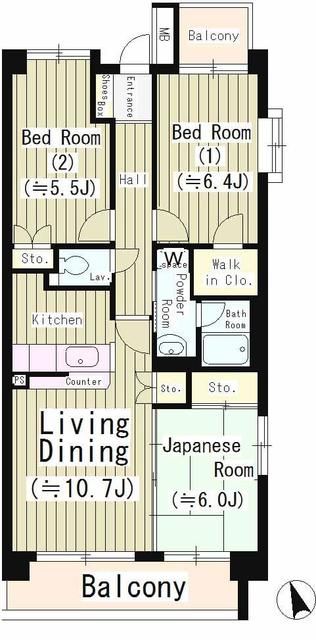 ファインクレスト若葉台の間取り写真