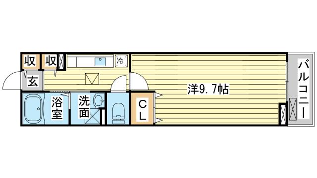 プラシード手柄Iの間取り写真