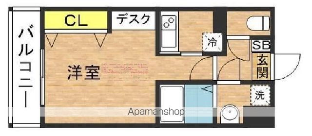 地下鉄空港線 東比恵駅 徒歩12分 8階建 築22年の間取り写真