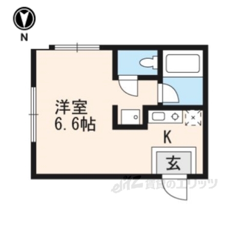 京都市上京区西町のマンションの間取り