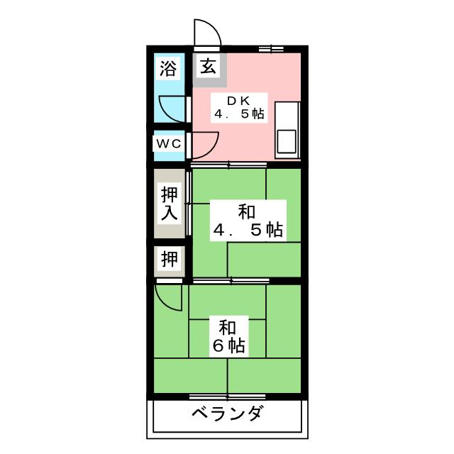 ハイツなが秀の間取り