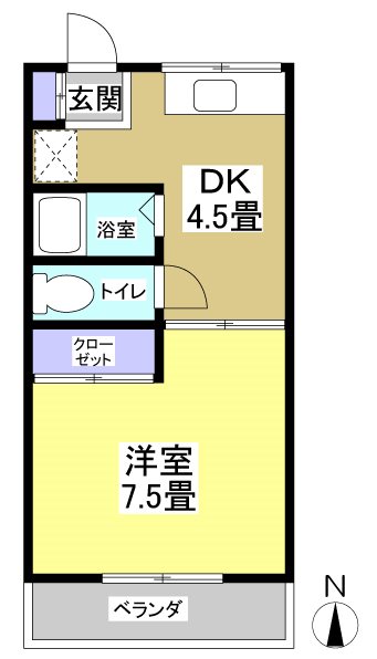 エマノンハイツIの間取り