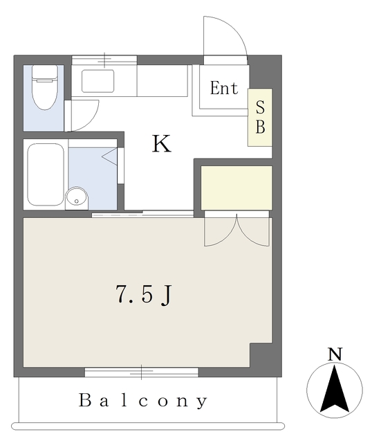 松山市大街道のマンションの間取り