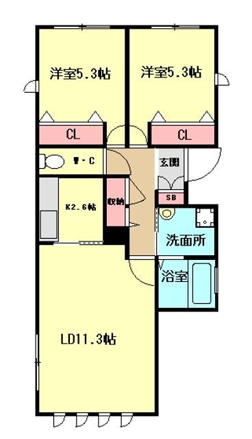 ヘーベルメゾン企救丘の間取り