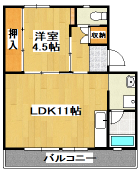 ビレッジハウス社1号棟の間取り