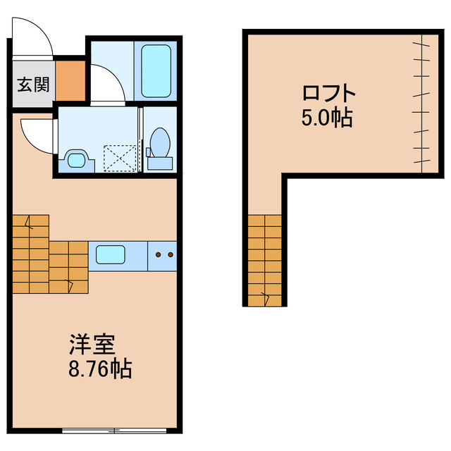 諫早市赤崎町のアパートの間取り