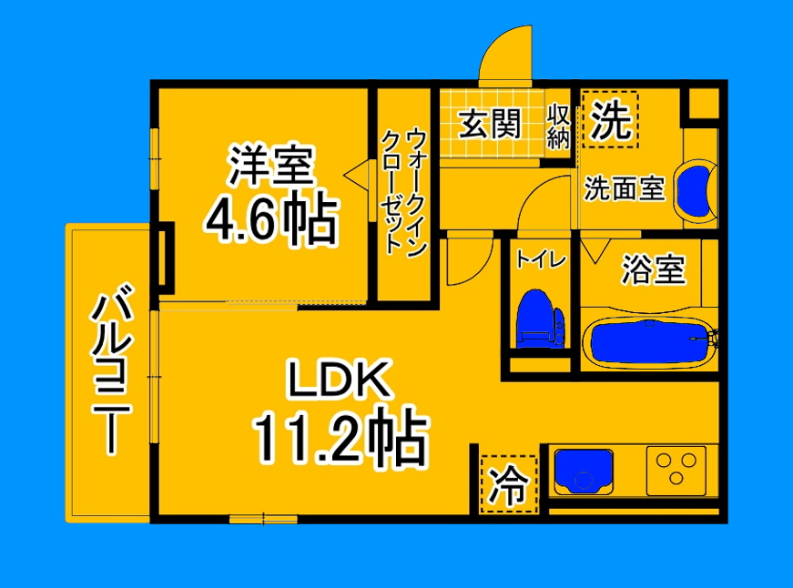 堺市堺区南旅篭町東のアパートの間取り