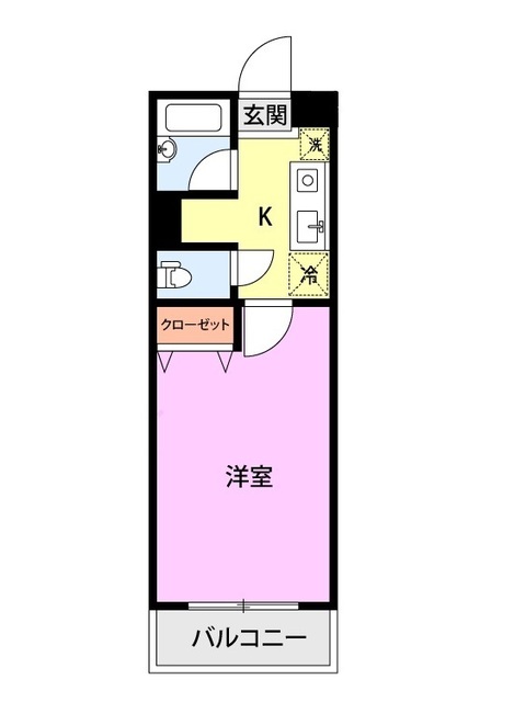 上越市南城町のアパートの間取り