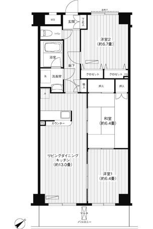 【フレア浦安の間取り】