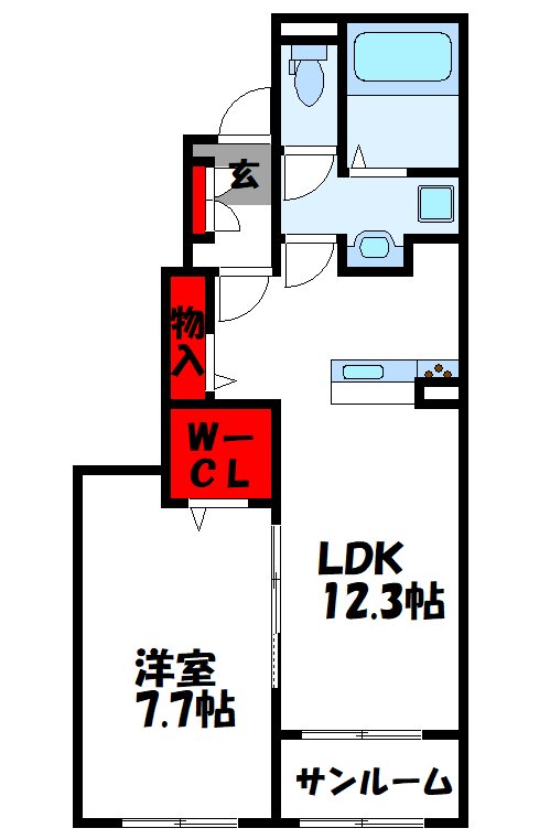 糟屋郡須惠町大字上須惠のアパートの間取り