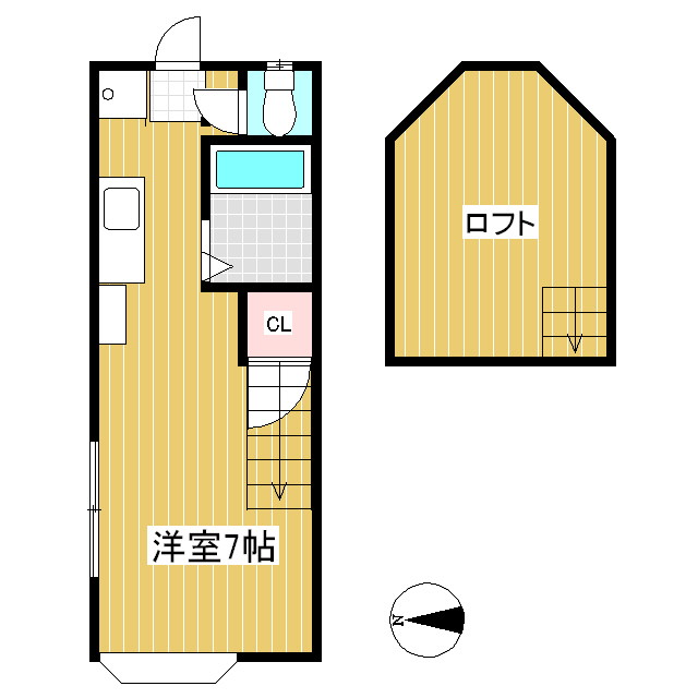 ハイデンス常入の間取り