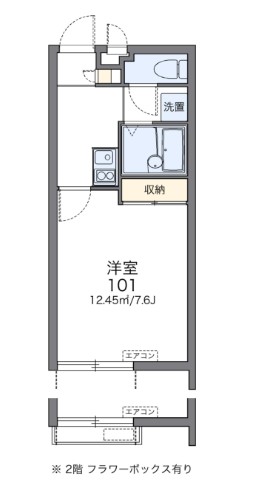 レオパレスラッキーの間取り