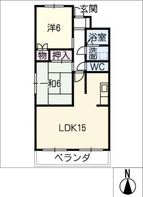 スカイ冨士　Ｂ棟の間取り