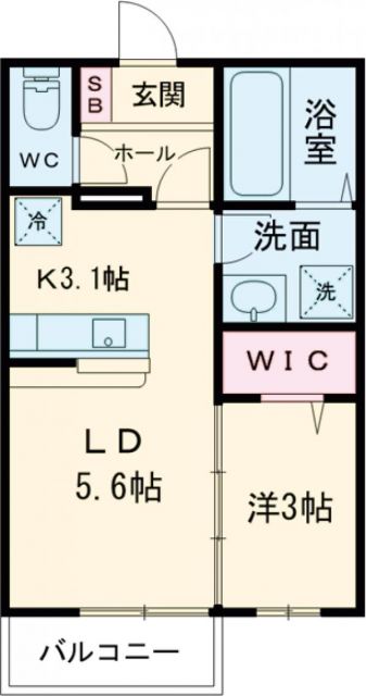 水戸市河和田のアパートの間取り