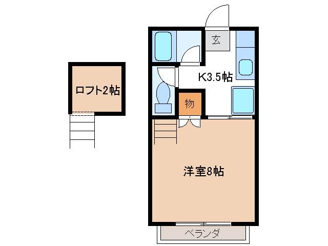 可児郡御嵩町御嵩のアパートの間取り