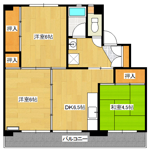 備前市東片上のマンションの間取り