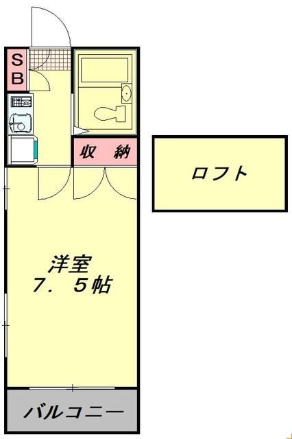 川越市大字下新河岸のアパートの間取り