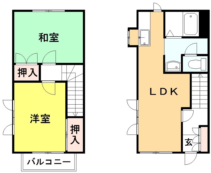 コーポ東菅野の間取り