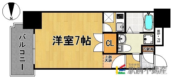 福岡市中央区舞鶴のマンションの間取り