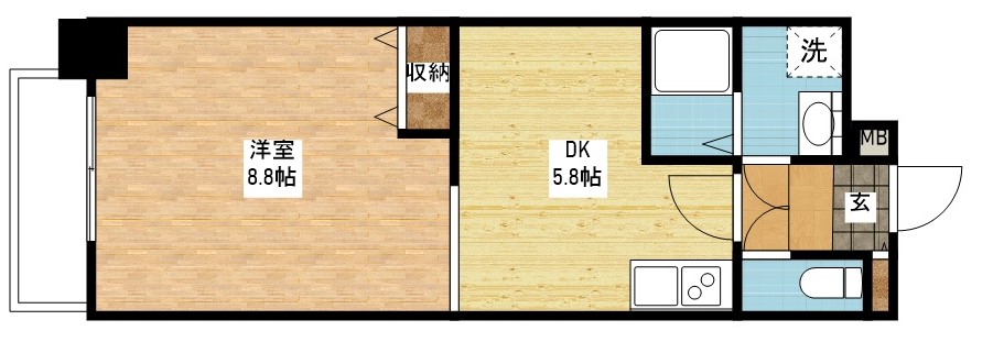 長崎市万屋町のマンションの間取り