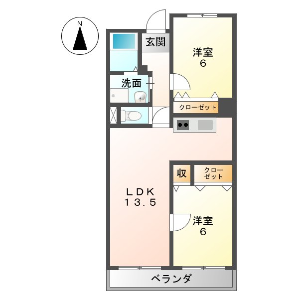 津島市永楽町のマンションの間取り