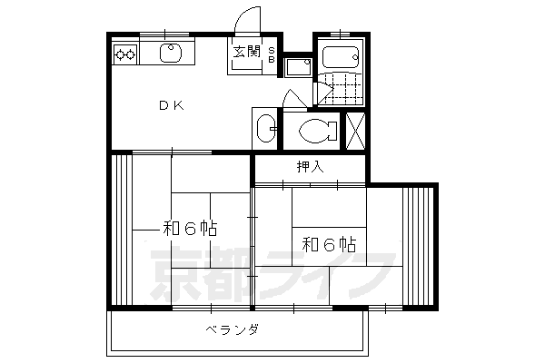 京都市南区吉祥院西浦町のアパートの間取り