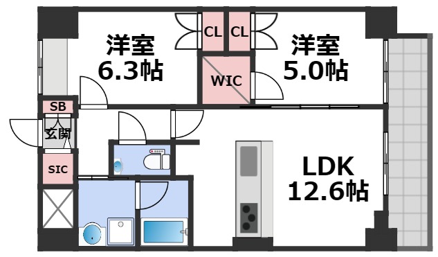 グランドレッセ今里の間取り