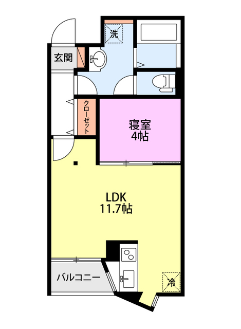 Ｃｏｍｍｏｎ南出来島２号棟の間取り