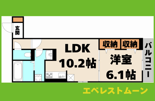 名古屋市中村区角割町のアパートの間取り