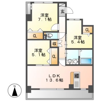 プログレッソ花の木の間取り