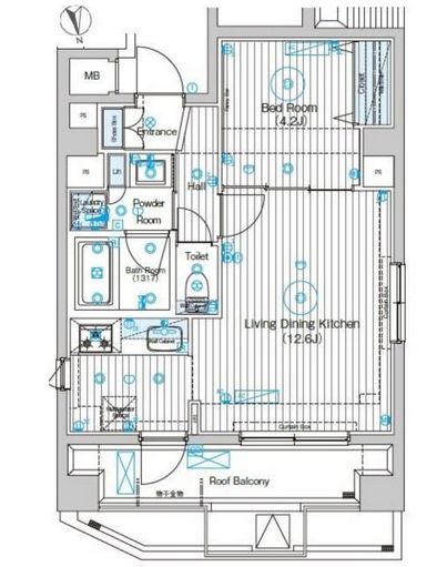 【品川区南大井のマンションの間取り】