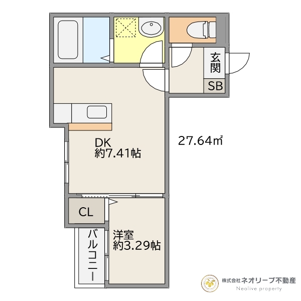 大野城市筒井のアパートの間取り