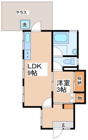 神戸市垂水区塩屋町のアパートの間取り