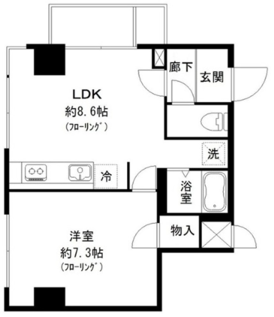 【サンビューハイツ代々木の間取り】