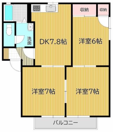 アガスティ長船B棟の間取り