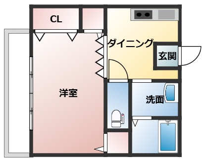 見附市柳橋町のマンションの間取り